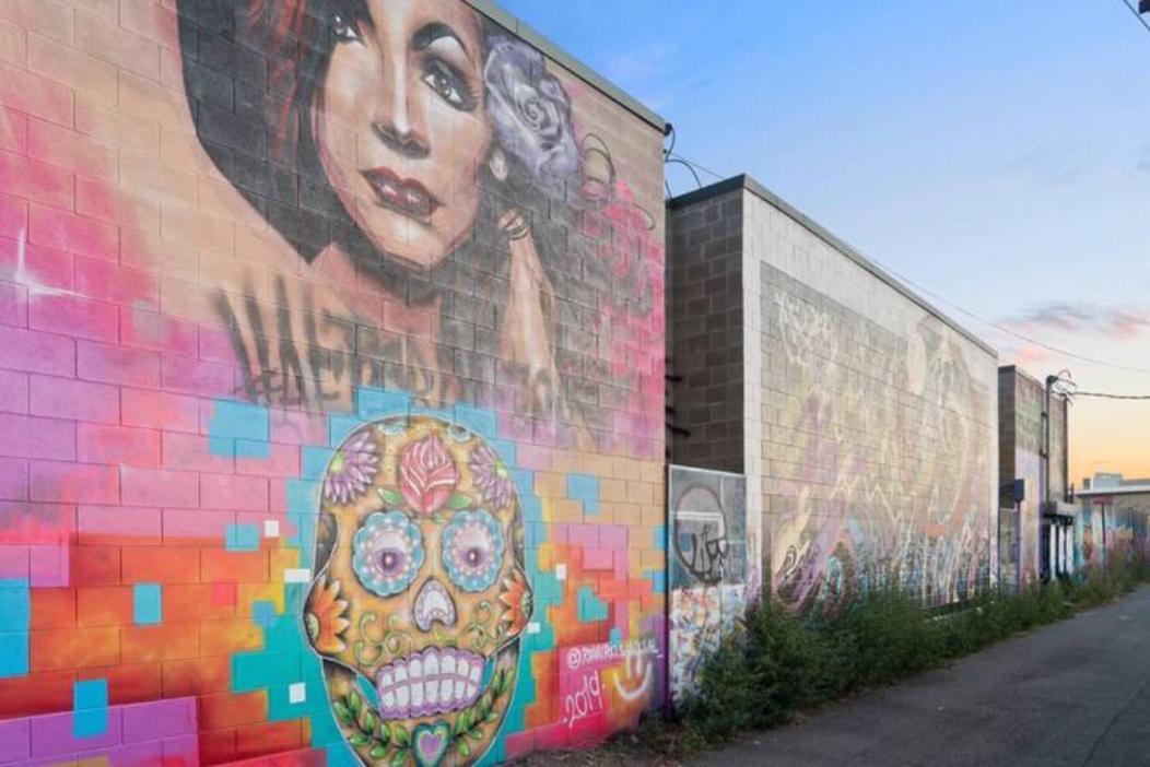 3198 Graffiti & Skyline At Rino Art Lofts